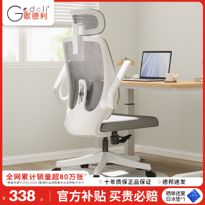 歌德利H1学生学习椅宿舍电脑椅居家久坐办公椅家用游戏电竞椅舒适久坐人体工学椅