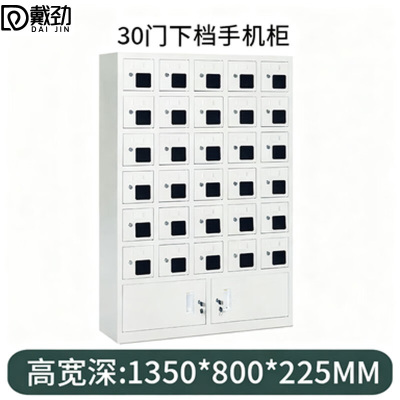 戴劲手机存放柜钢制手机保管箱电子设备管理柜30门下档存放柜[亚窗]