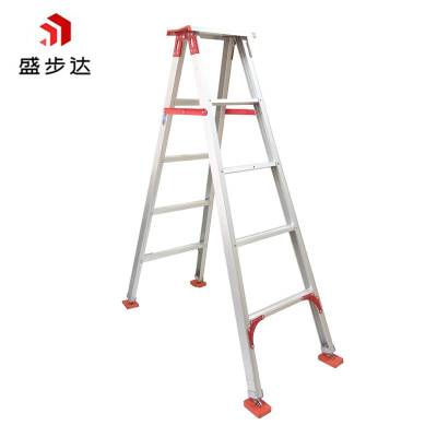 盛步达加厚铝合金人字梯 1.2m高含顶4步 SD-LRZ12 个