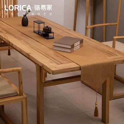家柏饰(CORATED)新中式桌旗禅意色棉麻茶几餐桌布日式长条北欧现代简约五斗柜布 平织-卡其 33*420cm