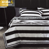 黑白空调被夏凉被可水洗棉夏被芯三四件套夏季棉单双人薄被子 三维工匠