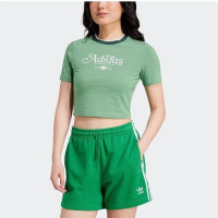 ADIDAS阿迪达斯三叶草短袖T恤运动休闲针织圆领女装IY5238 D