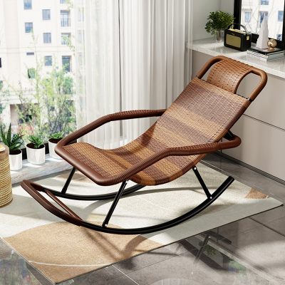  家用阳台舒适藤编藤椅阿斯卡利(ASCARI)摇摇椅大人客厅休闲懒人午休加厚老人逍遥椅