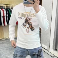 秋冬新款潮流重工卫衣男士长袖体恤衫打底圆领套头上衣服欧货