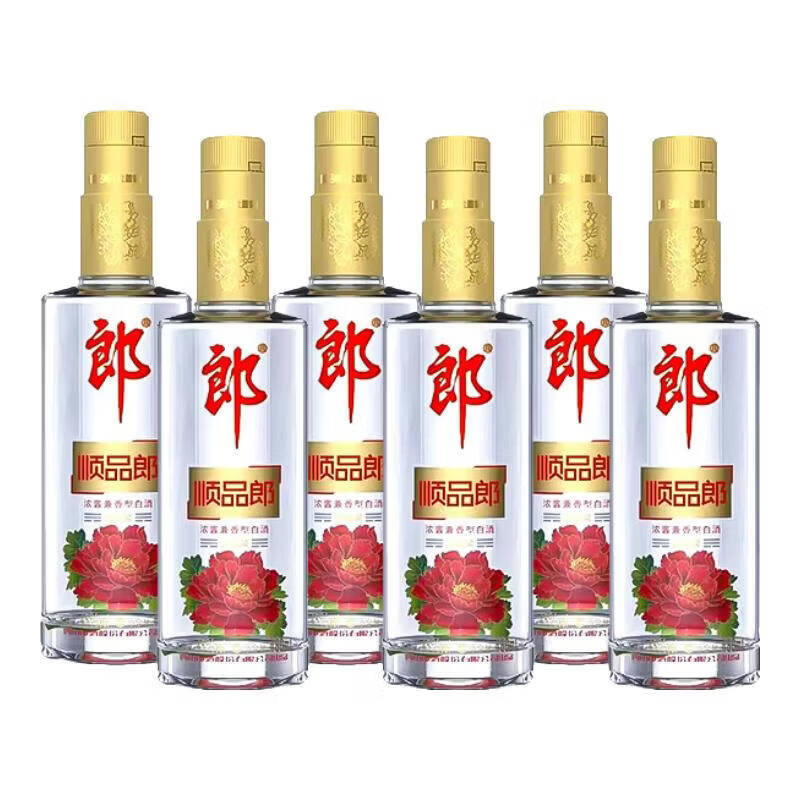 郎酒顺品郎 金盖顺45度480ml*6 新老版本年份随机 光瓶口粮
