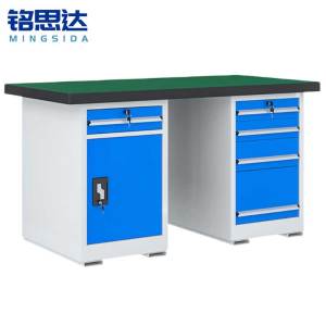 铭思达重型钳工操作台1.8米五抽一门张