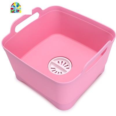 塑料洗菜篮厨房水洗菜盆洗碗加厚洗水果蔬菜篮子家用淘菜 FENGHOU 墨白色