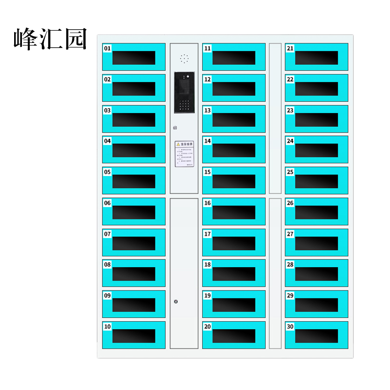 峰汇园平板电脑存放柜手机电脑寄存电子存包柜智能刷卡多门柜30门电脑存放柜(人脸型)