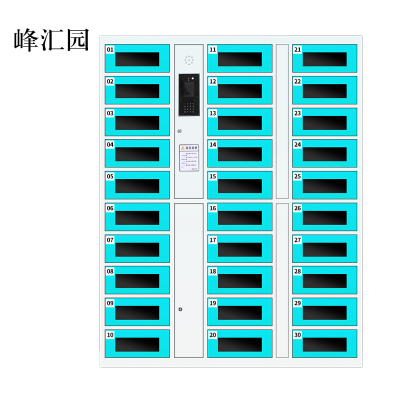 峰汇园平板电脑存放柜手机电脑寄存电子存包柜智能刷卡多门柜30门电脑存放柜(人脸型)