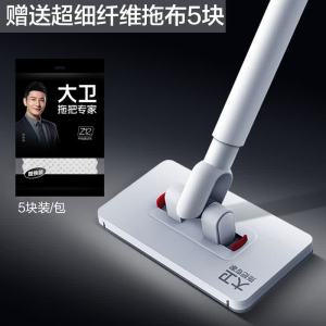 大卫夹布拖把家用一拖净干湿两用免手洗拖把拖把2026新款洗脸巾拖把 大卫Z12-洗脸巾迷你拖把