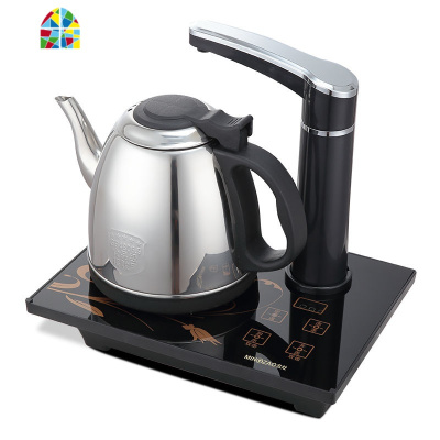 封后全自动上水壶电热水壶家用保温抽水式烧水茶壶电磁泡茶炉茶具套。 FENGH 1.2升双炉全自动黑 1L(含)-2L(不