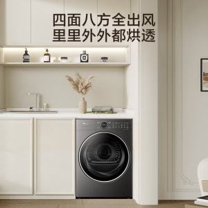 小天鹅TH10HC5热泵变频侧开10kg大容量低噪烘干机金属钛设计