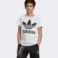 阿迪达斯 大童短袖透气三叶草休闲运动T恤 DV2904 D