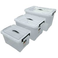 ahua万源鸿[保鲜盒]大容量加大加厚大号保鲜盒储物箱收纳箱整理箱冷库冷藏 高透明 48L