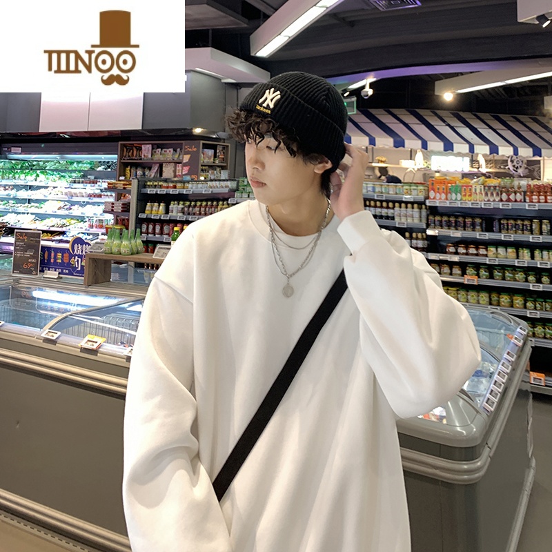 YANXU卫衣男oversize高街衣服ins潮流百搭宽松长袖t恤潮牌外套