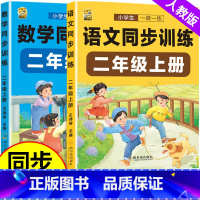语数同步训练+看图写话+口算题卡 二年级下 [正版]二年级上册语文数学同步练习册同步训练人教版全套试卷测试卷全套一课一练