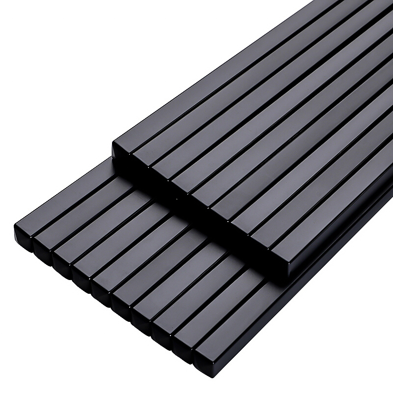 DERUIMAN耐高温简约餐具防滑防霉光面家用27cm合金筷子