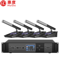 惠度(HuiDu)HD-8700M专业有线手拉手会议麦克风讨论话筒工程系统阵列桌面电容话筒方管款一拖四