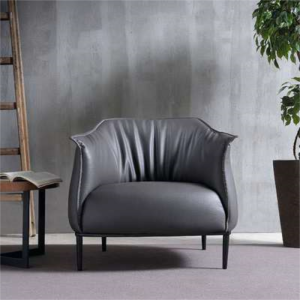 豫亨 酒店沙发套装意式极简轻奢真皮弧形沙发客厅高档简约现代设计师办公室异形创意真皮沙发会客接待沙发