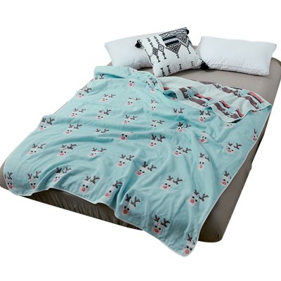 恒源祥家纺纯棉卡通儿童毛巾被全棉六层纱布小毯子可爱男孩女孩薄被夏被单人1.5m双人空调被