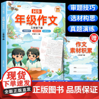 斗半匠2025新版同步作文三年级下册部编人教版小学生作文书大全3下语文教材同步全解小学三下年级作文五感法写作文上范文素材