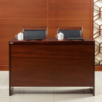 尔迈 会议桌企业员工培训桌长条桌油漆贴实木皮条形桌 1.4米