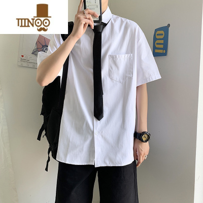 YANXU日系jk制服夏季白衬衫女高中学生学院风男DK长袖衬衣宽松短袖班服