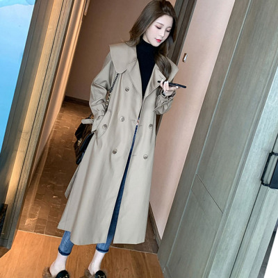 FISHBASKET黑暗系风衣女中长款小个子2020新款高端大气质韩版高级感流行外套风衣女