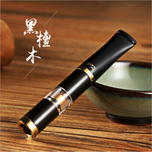 zobo正牌男士过滤循环型烟嘴可清洗型微孔香菸过滤器檀木粗细两用一体烟具带便携盒