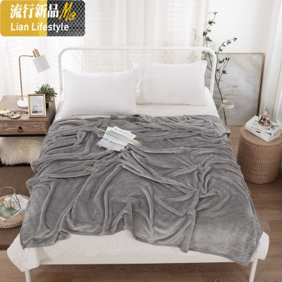 毛毯珊瑚绒毯子夏天绒毯铺床单人学生宿舍午休空调沙发法兰绒床单 三维工匠