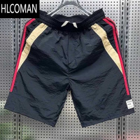 HLCOMAN撞色卫裤短裤男夏季潮牌直筒时尚百搭休闲裤潮流宽松五分运动裤子
