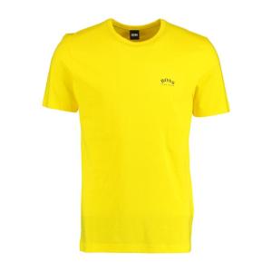 男士徽标短袖T恤 2024夏季经典简约休闲百搭logo标识圆领棉质上衣 黄色 L