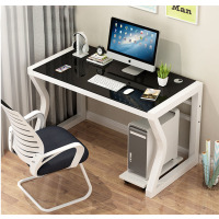 三金鑫 电脑台式桌家用简约经济型卧室电脑桌书桌钢化玻璃办公桌学习桌子