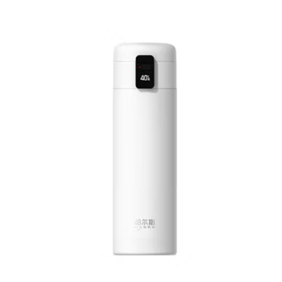 华为智选 哈尔斯智能保温杯弹盖款(升级版) 雅致白 HDM-450-16 316L不锈钢水杯温度显示