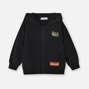 [1件3折]铅笔俱乐部2025年春装新款男童外套儿童连帽卫衣拉链衫中大童上衣