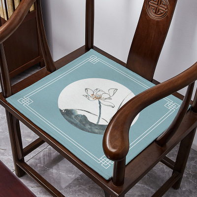 幸福派新中式椅垫四季家用办公室椅子夏季冰丝透气凉垫坐垫红木垫子