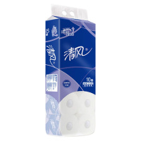 清风卷筒纸130g275抽*10卷平纹抽取式原生木浆B22AA5
