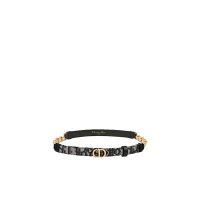  迪奥(Dior)女款徽标装饰金色五金可调节时尚百搭配饰休闲腰带
