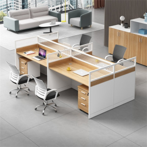 豫亨 四人位含柜不含椅 职员办公桌屏风电脑桌多人工位卡座