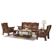 广亿隆 实木办公沙发中式沙发