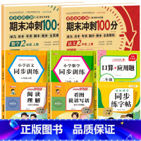 [全8册]语数试卷+语数同步训练+阅读理解+看图写话+同步练字帖+口算应用题 小学二年级 [正版]期末冲刺100分二年级