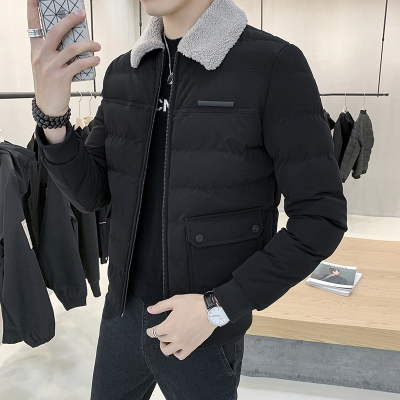 NEWLAKE男士外套成熟稳重毛领羽绒棉服男新款休闲工装棉衣潮牌男装棉衣