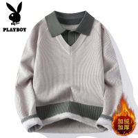 花花公子新款[新款] 2025年秋冬款翻领针织毛衣男 群文件11.30