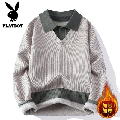 花花公子新款[新款] 2025年秋冬款翻领针织毛衣男 群文件11.30