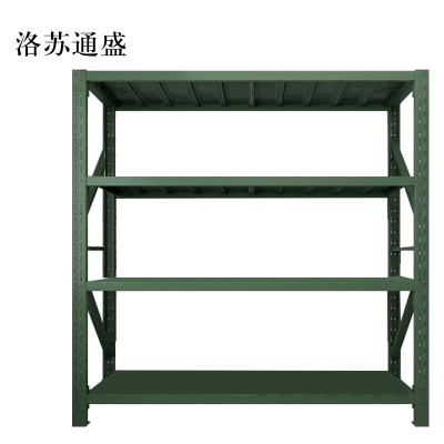 洛苏通盛消防铁锹镐农具摆放架安保装备器材存放架军绿色拆装盾牌货架2米长存放架2000*600*2000常规款