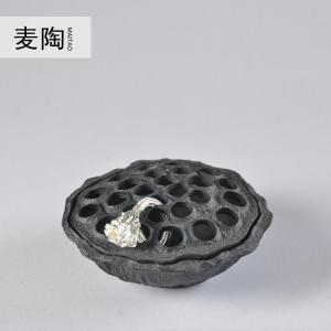 美帮汇仿古香炉 创意莲蓬香座香盒家居檀香盘香炉 茶道香薰炉摆件