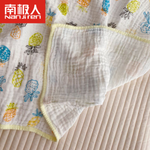 6层纱布浴巾柔棉吸水速干儿童夏被盖毯裹巾洗澡巾