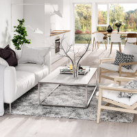 美帮汇客厅地毯茶几毯长毛绒北欧风格现代简约毯子毛毯地垫美式轻奢垫子