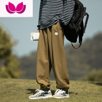 七斓华夫格束脚九分裤男士夏季薄款日系cityboy男生夏天休闲长卫裤子