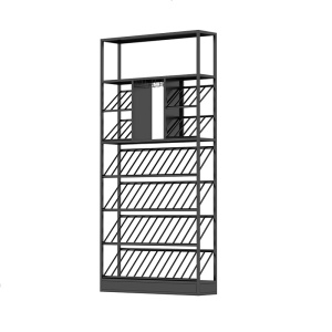 现代简约铁艺红酒柜酒架酒庄落地红酒展示架收纳架定制酒柜酒杯架